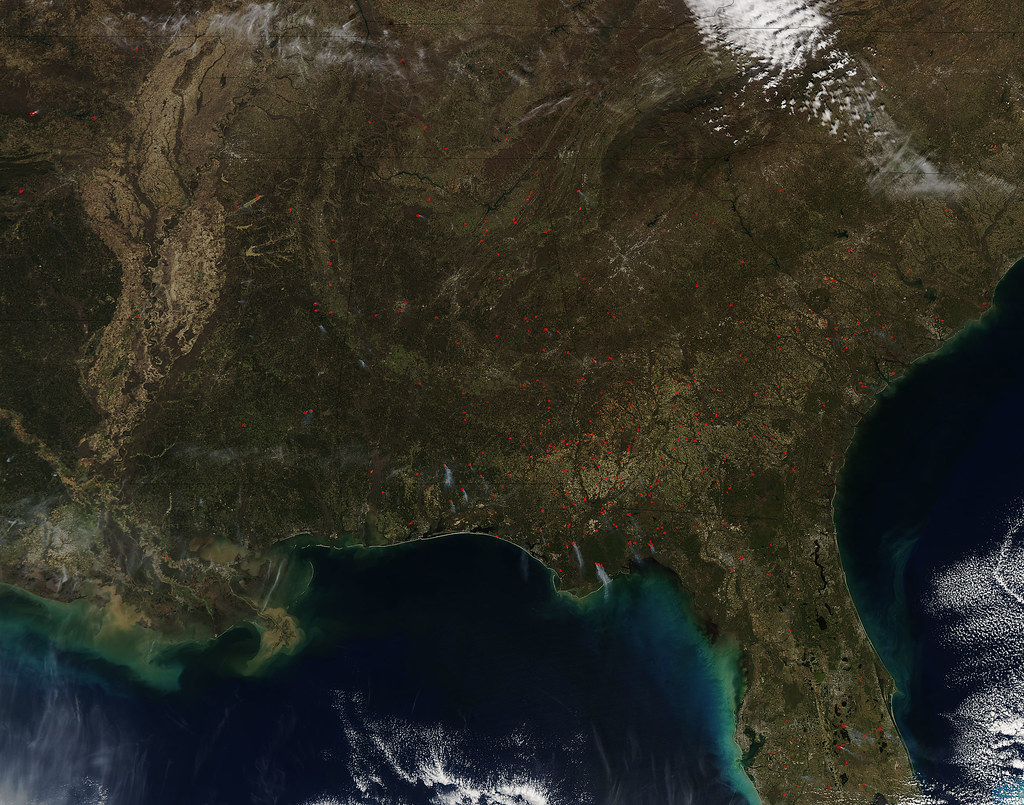 Fires in Southeast United States Both Wild and Prescribed