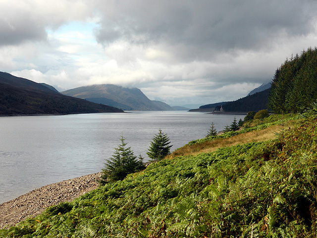 At last the sun breaks through over Loch Ericht